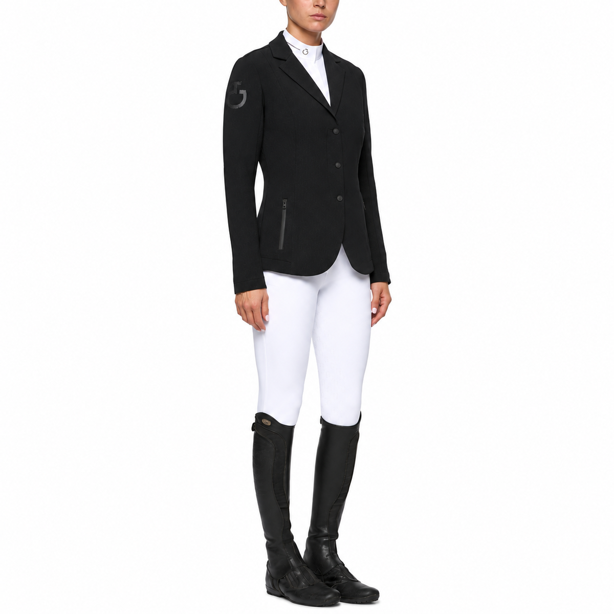 Cavalleria Toscana R-evo Light Zip Wedstrijdjas Dames Zwart
