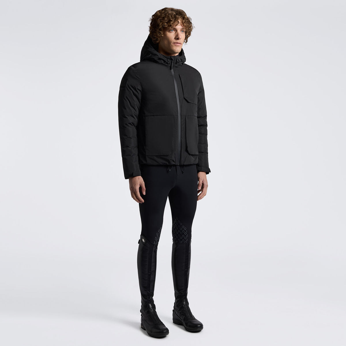 Cavalleria Toscana Nylon Bomberjacke Herren Schwarz
