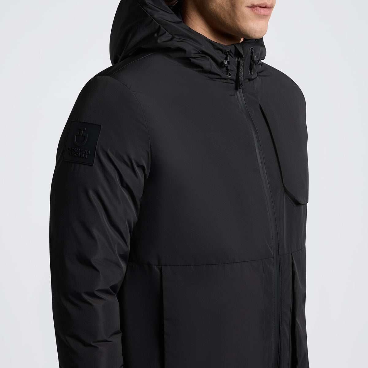 Cavalleria Toscana Nylon Bomberjacke Herren Schwarz