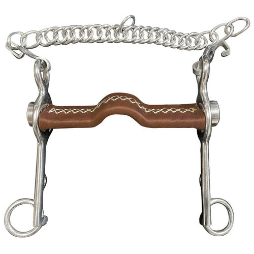 Flat-leather-reclining-cannon-Pelham-bit