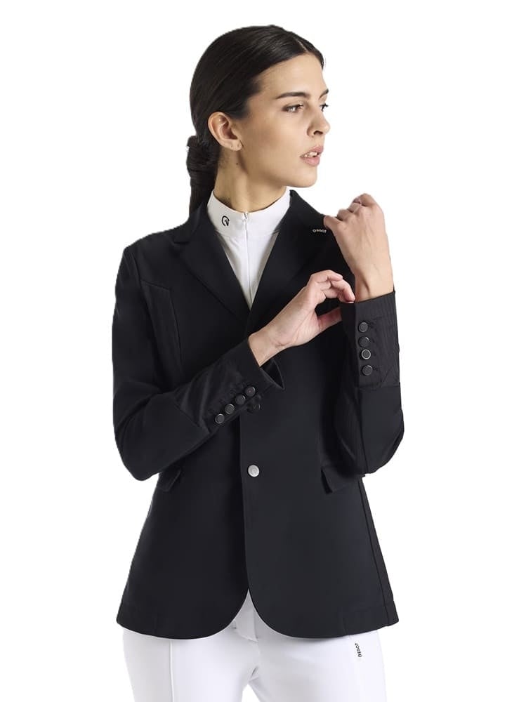 Ribbed SHOW JACKET-front-black100