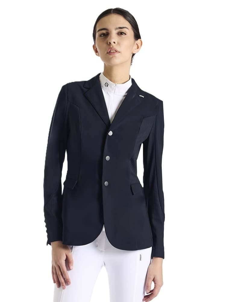 Ribbed SHOW JACKET-front2-navy blue 200